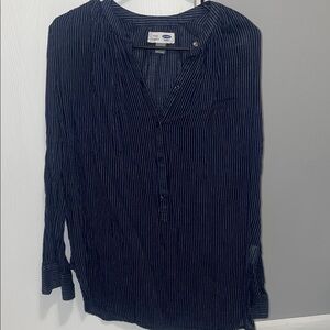 Old Navy Dark Blue Striped Shirt